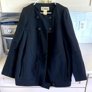 Chloe Black Pea Coat